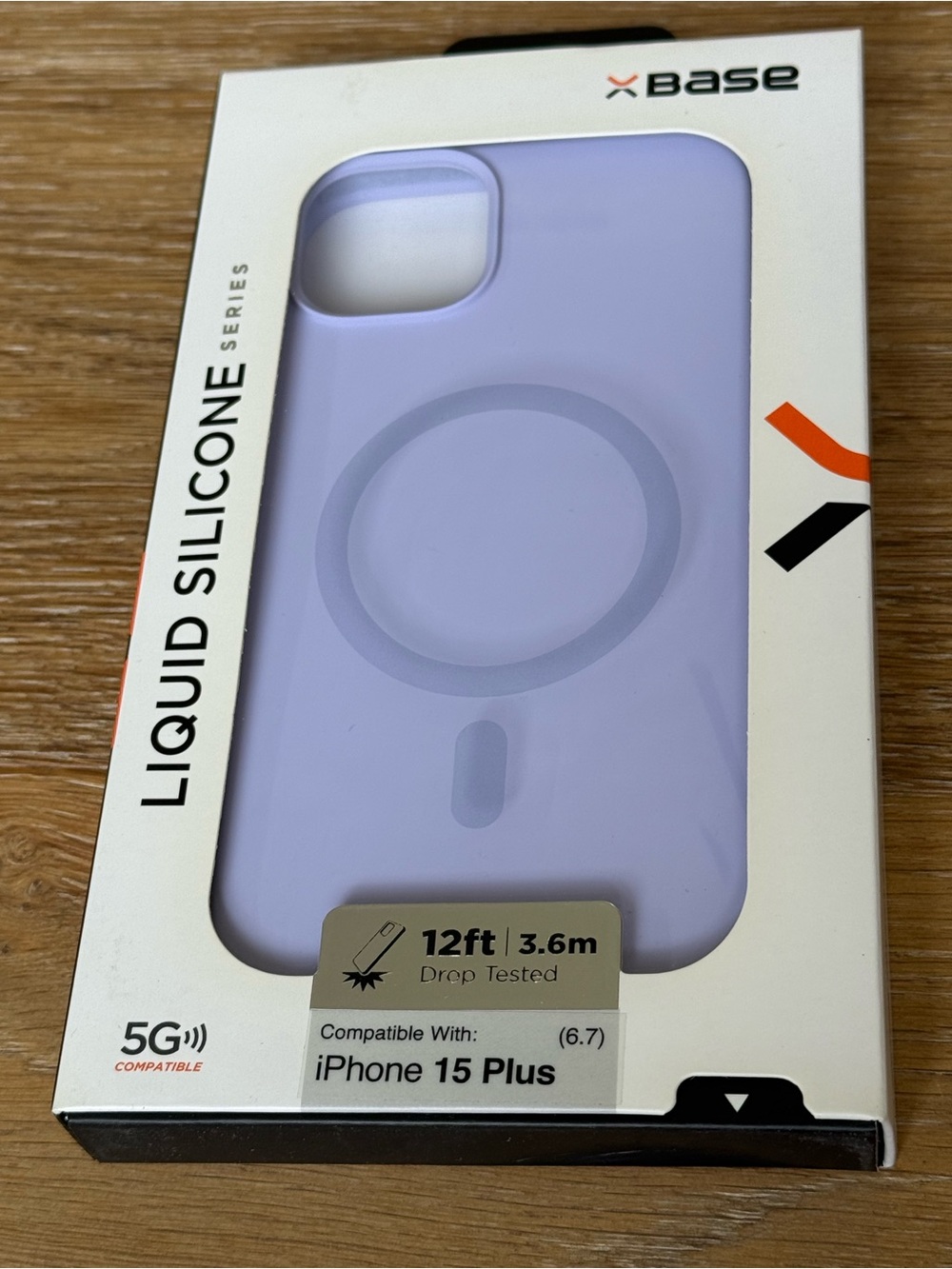 New xBase Liquid Silicone Case for iPhone 15 Plus or iPhone 6.7” Lavender Purple